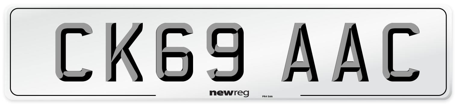 CK69 AAC Number Plate from New Reg